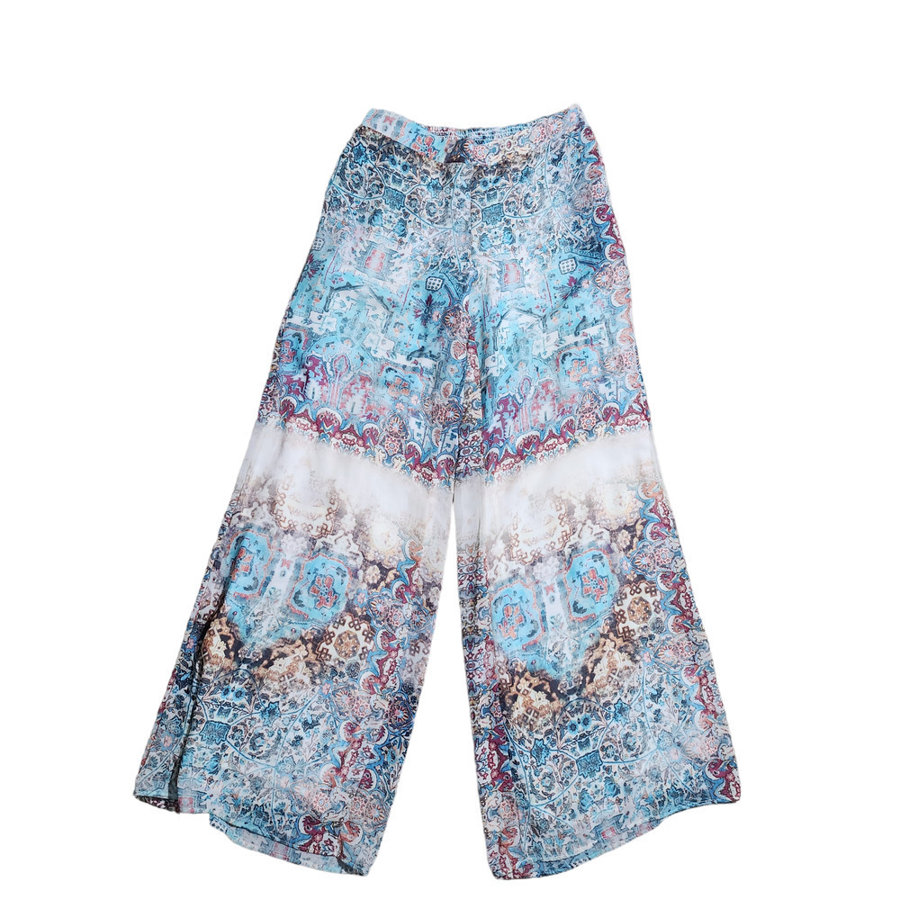 Ela palazzo pants multicolor sz 12 - Picture 2 of 4